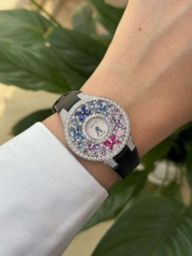 Graff Multicolor Diamond Style Watch – Black Strap