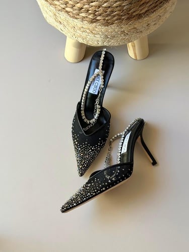 Jimmy Choo Crystal Mule Heels