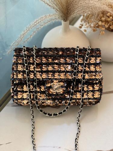 Chanel Gold Sequin Flap Bag