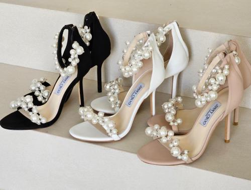 Jimmy Choo Aurelie Pearl Cluster Sandals
