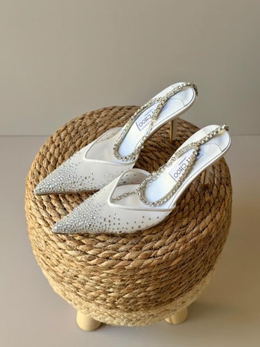 Jimmy Choo Crystal Mule Heels