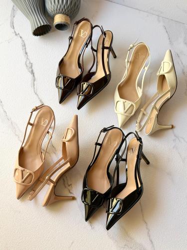 Valentino VLogo Slingback Patent Heels