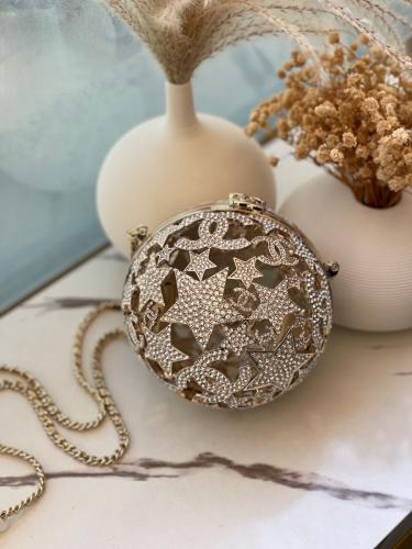 Chanel Star Crystal Round Clutch