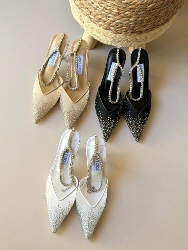 Jimmy Choo Crystal Mule Heels