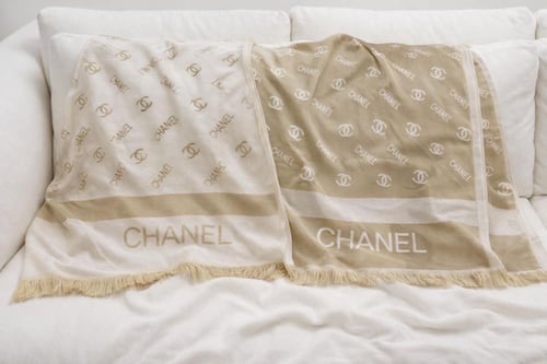 Chanel Logo Cashmere Blend Scarf