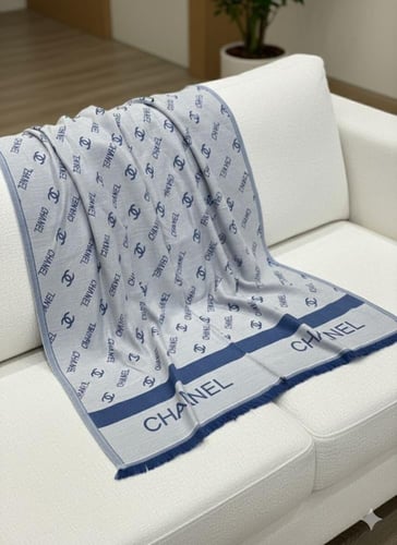 Chanel Logo Cashmere Blend Scarf