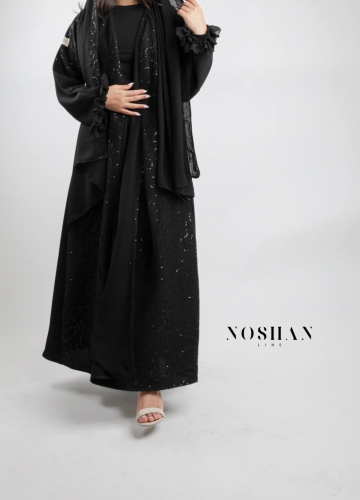 عباية سوداء دانتيل قلتر NOSH 2