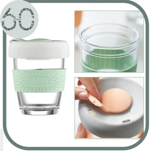 كوب قهوه 350 ملي مسكه سلكون أزرق