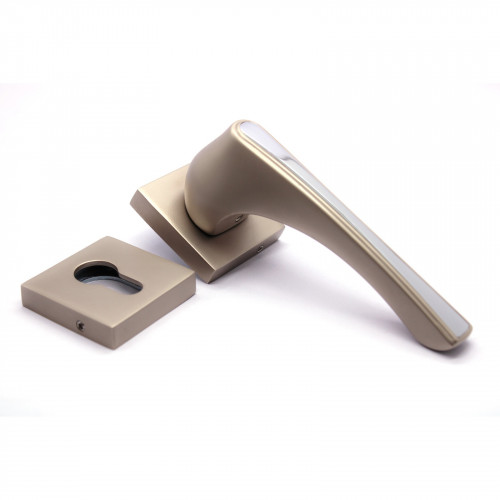 مسكة باب مودرن ( sattan + crome ) دائري