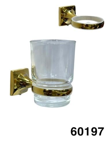 حامل فرشاة اسنان لون ذهبي