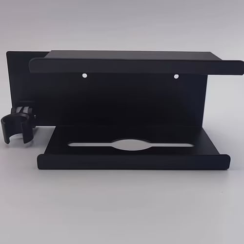 حامل مناديل مع شطاف مدمج لون اسود