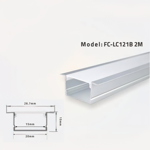 بروفايل المنيوم مجري انارة خطية 2 متر موديل FC-LC1...
