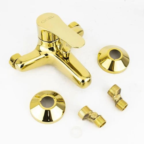 خلاط شاور الماني + سماعة دش لون ذهبي لامع