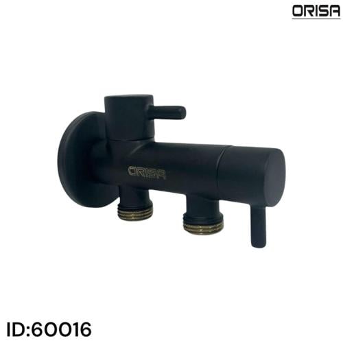 محبس زاوية مخرجيين 1/2 بوصة لون اسود ORISA - 60016