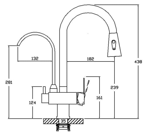 خلاط مجلي سحب مدمج معاه فلتر لتحليه المياه كروم مط...
