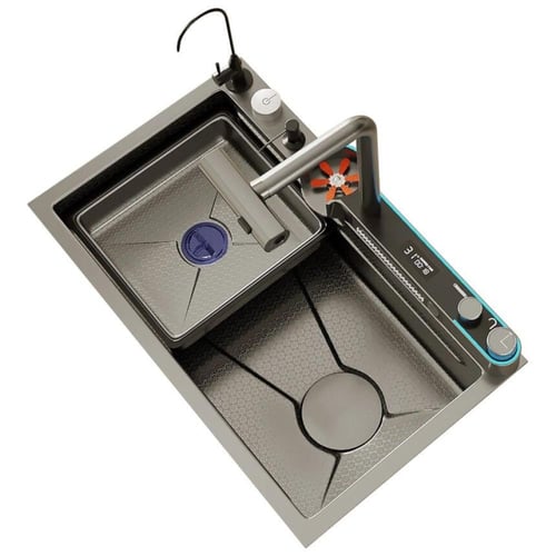 حوض مطبخ ستيل 304 شاشة دجيتال