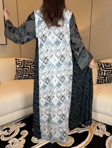 جلابية ملونة شالكي تركواز عالكم