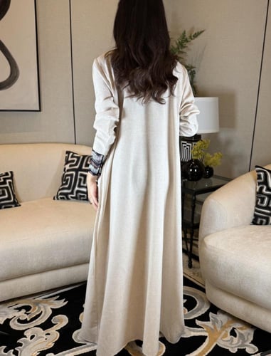 جلابية لنن تركي بيج كحلي