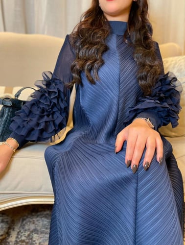 جلابية تكسير لون كحلي