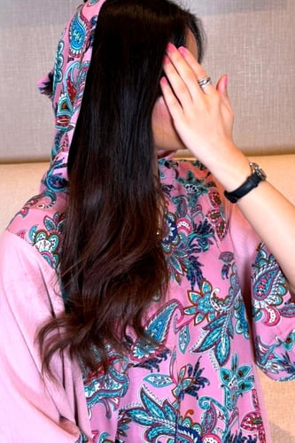 جلابية زهري مبتكرة قصة مغربي شعبي