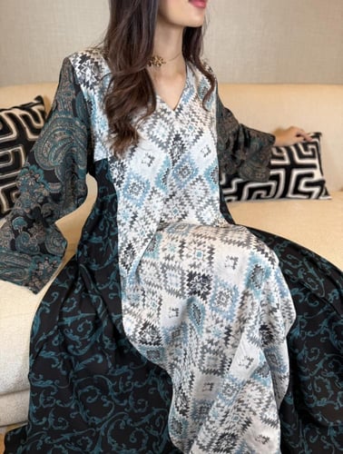 جلابية ملونة شالكي تركواز عالكم