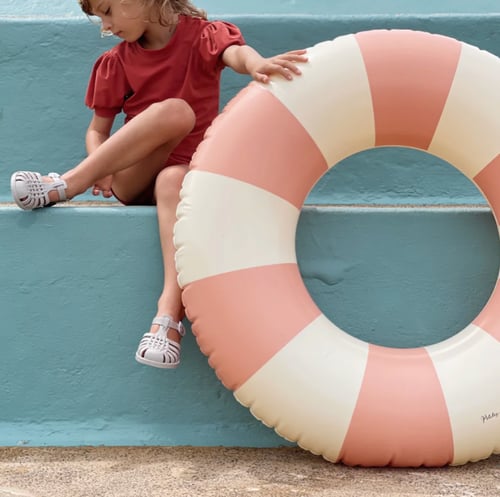 Olivia 45 cm Swim Ring - Peach Daisy