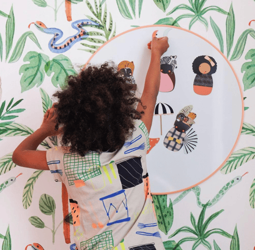 African Doll Magnets