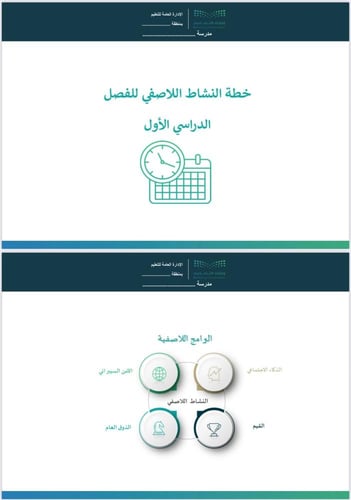 خطة النشاط اللاصفية