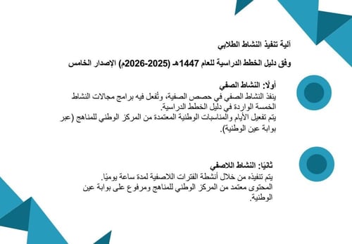 ورشة عمل الية تنفيذ النشاط الطلابي