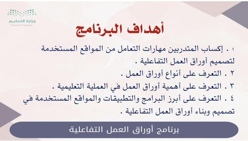 برنامج أوراق العمل التفاعلية ( بوربوينت ) powerpoi...