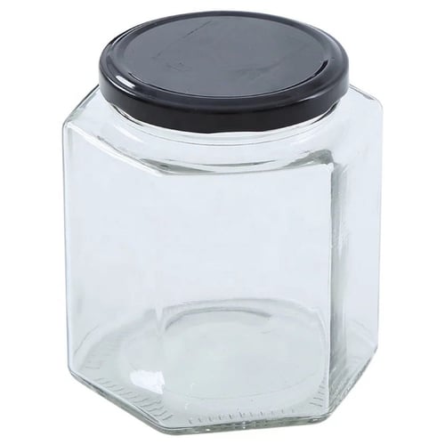 60 علبة زجاج سداسية مع فلين