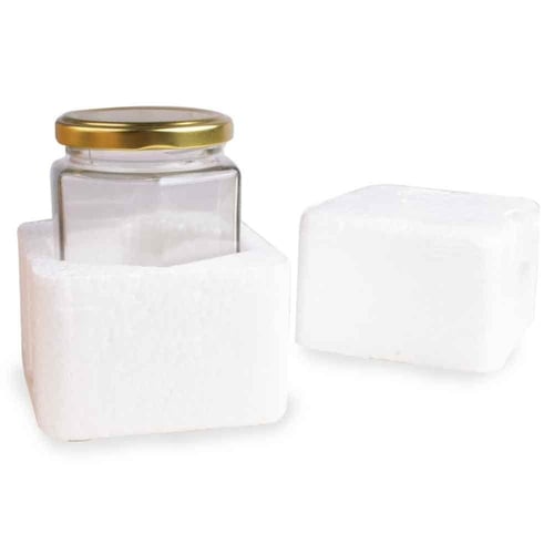 100 علبة زجاج سداسية مع فلين