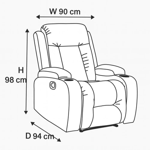 ذا لاونجر The Lounger قماش فايبر (شاموا) بني - كرس...