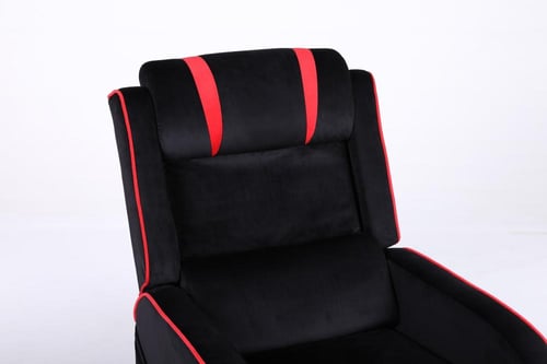 كرسي قيمنق مخمل ثابت مع آلية Pushback recliner