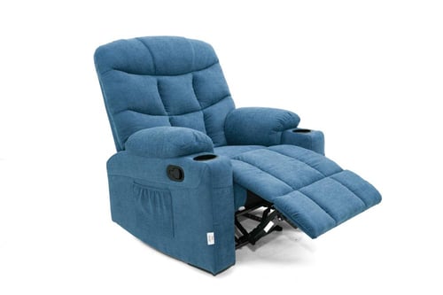 كرسي استرخاء ثابت مع مسند قدم وحامل أكواب – راحة و...