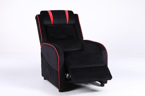 كرسي قيمنق مخمل ثابت مع آلية Pushback recliner