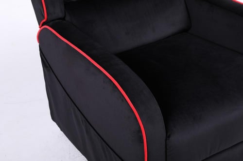 كرسي قيمنق مخمل ثابت مع آلية Pushback recliner