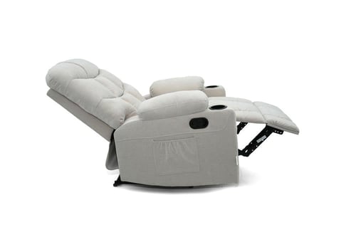 كرسي استرخاء ثابت مع مسند قدم وحامل أكواب – راحة و...