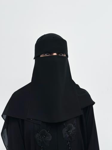 نقاب طويل مطاطين بغطوة - 1014
