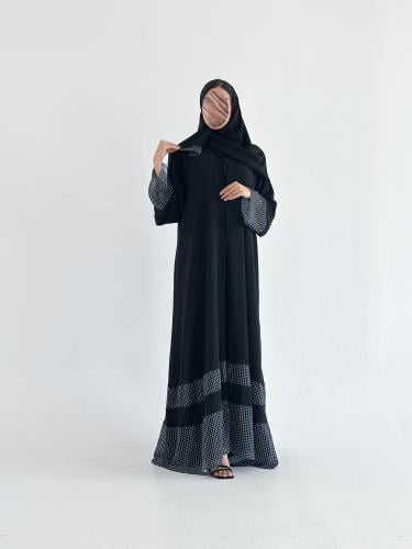 عباية شيفون منقط - 100950