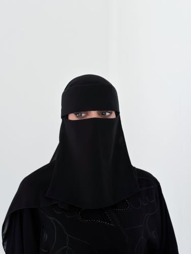 نقاب وسط مطاط مستقيم بغطوة -1006