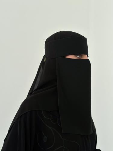 نقاب طويل مطاط قصير بغطوة -1012