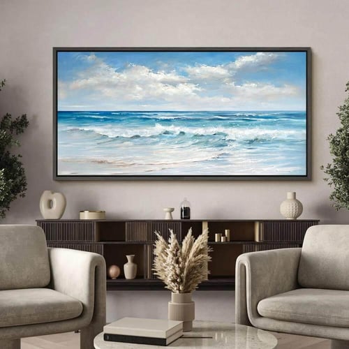 لوحة كانفس فن تجريدي للشاطئ (طباعة)