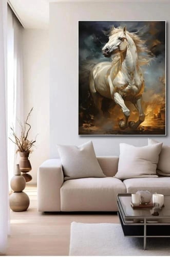 لوحات فنية كانفس للخيل (طباعة)