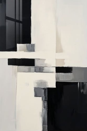 لوحة كانفس فن تجريدي (يدوي + طباعة)