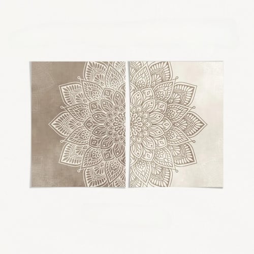 لوحة فنية كانفس ثنائية (طباعة)