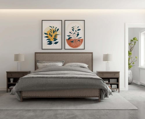 لوحة فنية كانفس ثنائية (طباعة)