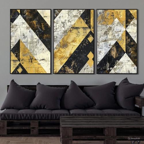 لوحة فنية كانفس ثلاثية (طباعة)