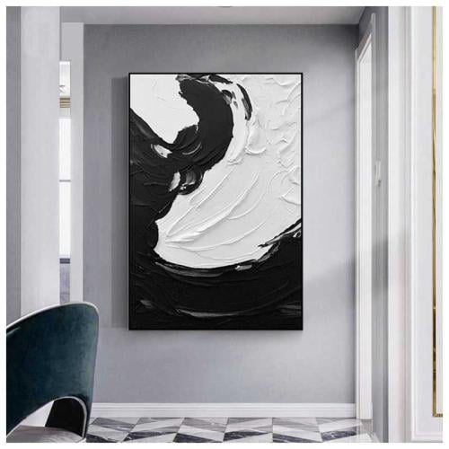 لوحة كانفس فن تجريدي (يدوي)