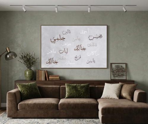 لوحة الأسماء المخصصة (طباعة)